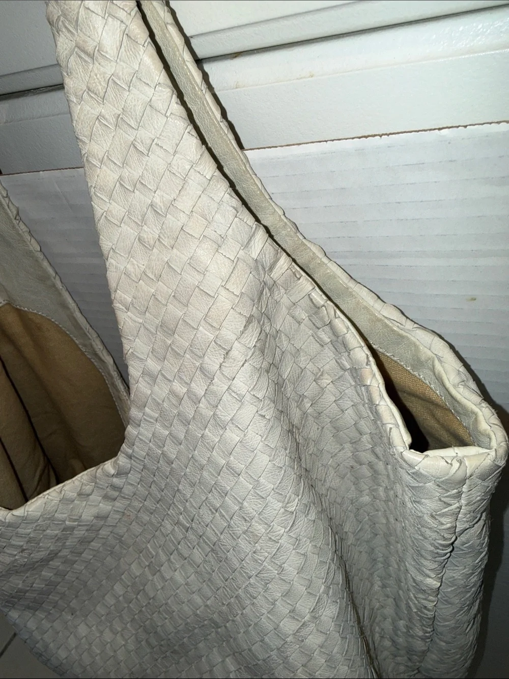 Elliott Lucca Woven Leather Hobo Bag Double Shoulder Handbag